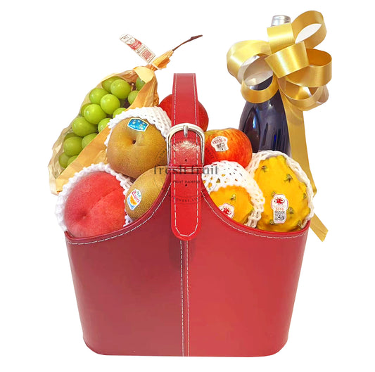 FH003 Red wine opening gift fruit basket