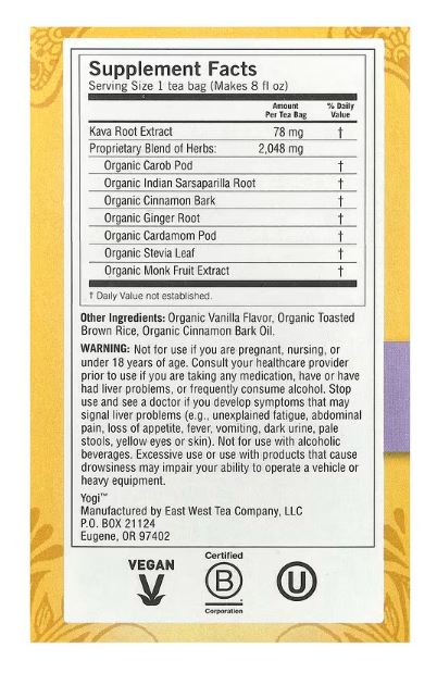 Yogi Tea - Kava Stress Relief (Caffeine Free)